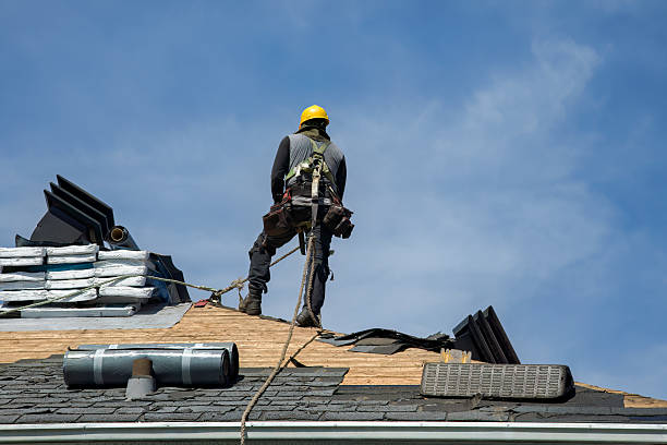 Professional Gutter Installation technician working in Cedar Run, PA